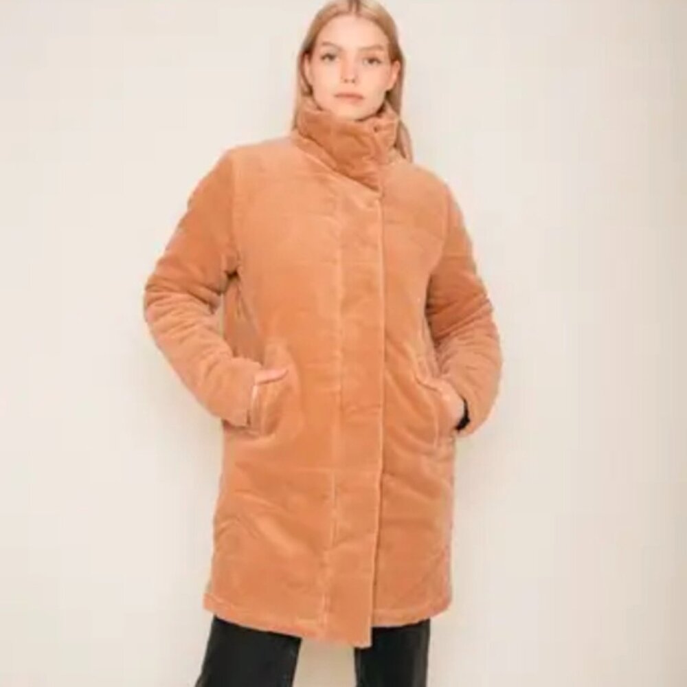NWT JACKSON ROWE Sarin Cord Coat | Winter Rose - M - Picture 4 of 11